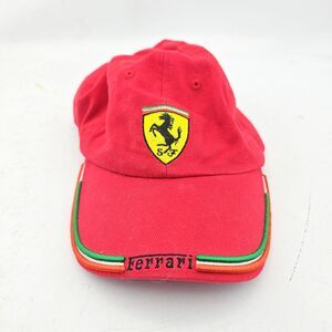 Ferrari Baseball Cap Hat Lid Red Hook And Loop - 4.99 Shipping